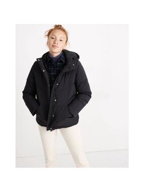 Madewell Quilted Black Puffer Parka Women’s XL